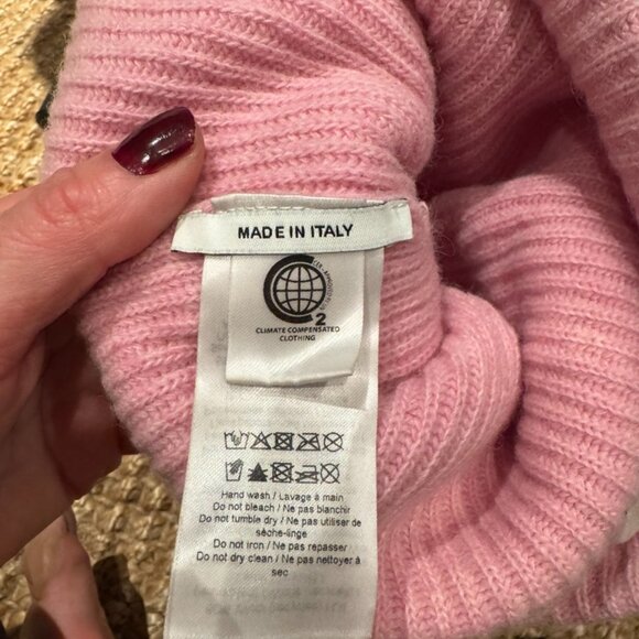 Ganni Ribbed Knit Beanie Logo Pink Women Multicolor Hats - Picture 4 of 5